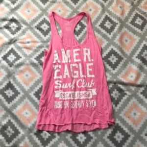 Bright pink American eagle tank top